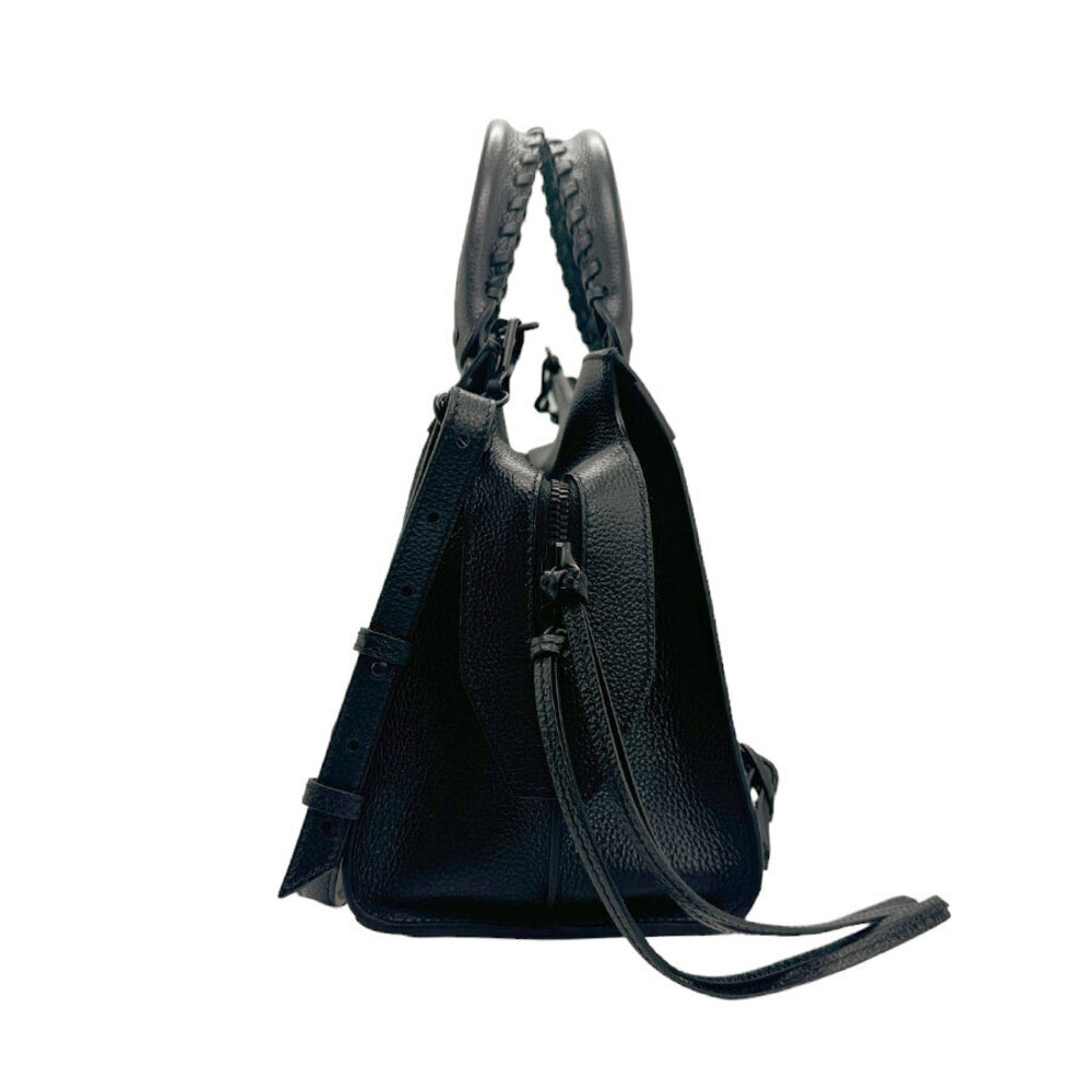 Balenciaga Leather Neo Shoulder Classic Black City Bag